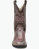 Image #4 - Old West Girls' Embroidered Metallic Western Boots - Broad Square Toe, Pink, hi-res