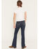 Image #3 - Shyanne Girls' Shayla Troy Dark Wash Mid Rise Bootcut Stretch Denim Jeans, Dark Wash, hi-res