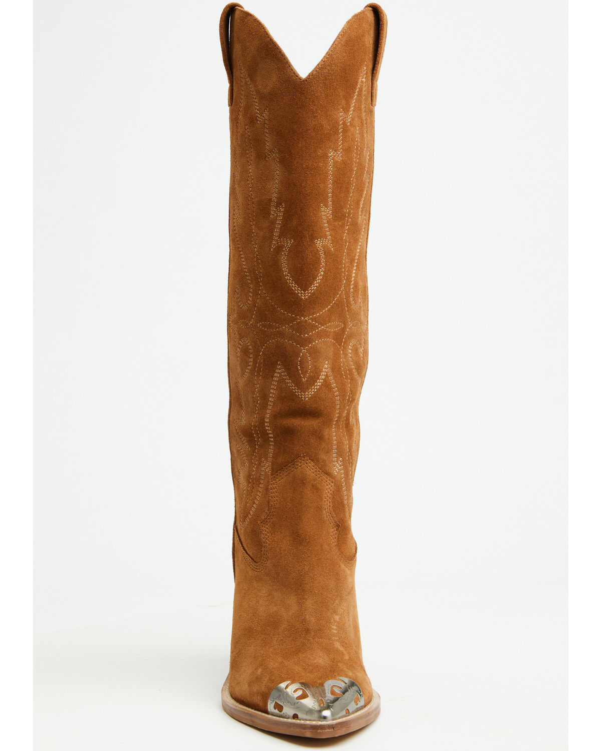 Image #4 - Idyllwind Women's Silver Spur Suede Tall Western Boots - Round Toe, Cognac, hi-res