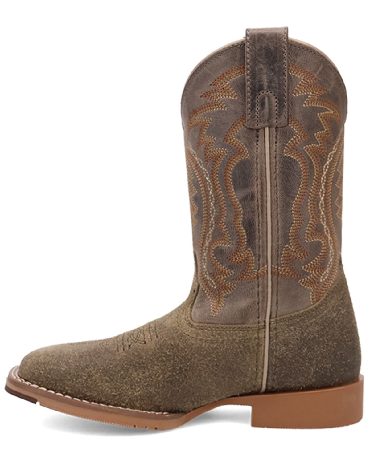 Image #3 - Dan Post Boys' Beasley Western Boots - Broad Square Toe, Blue, hi-res