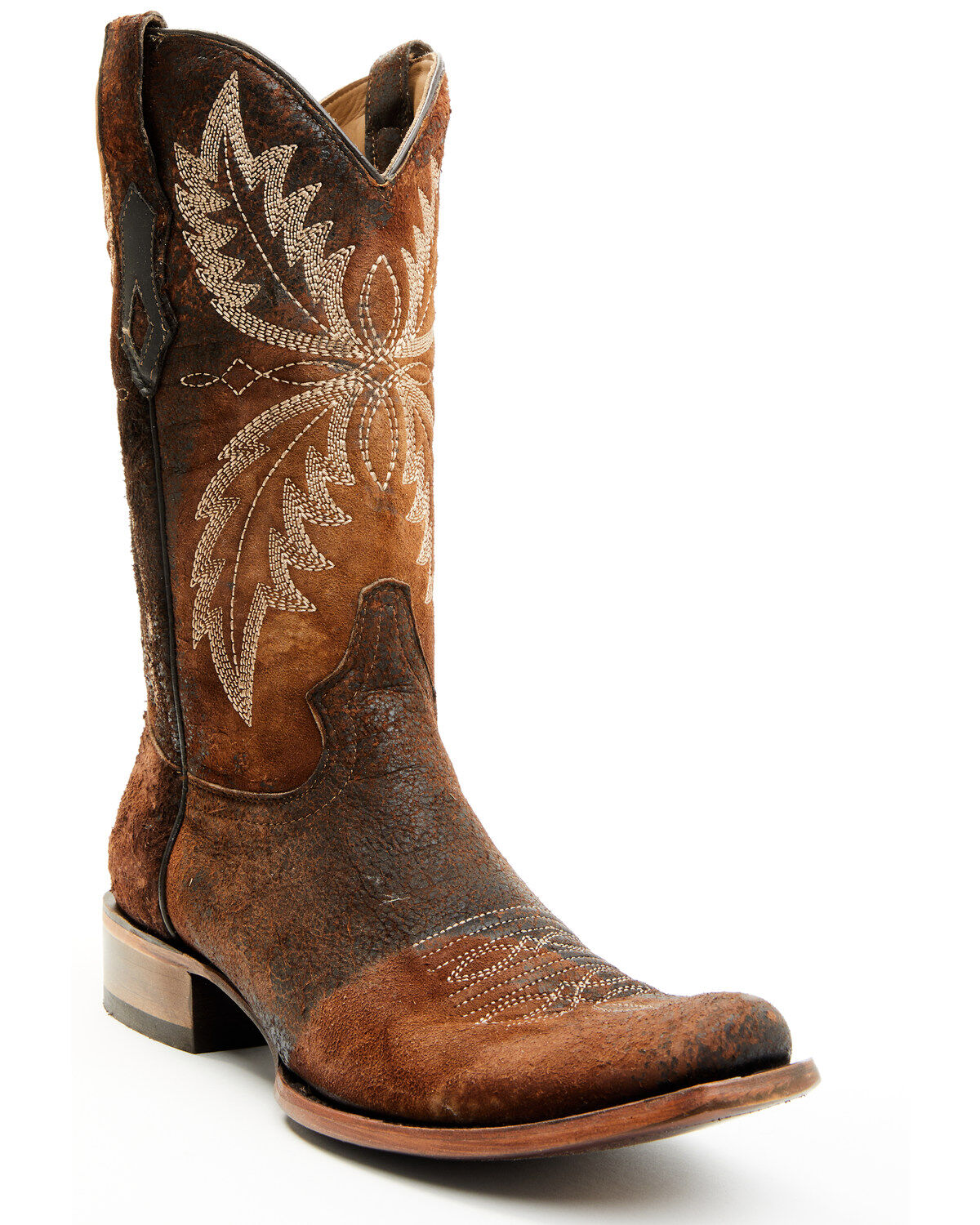 Corral Men's Embroidered Western Boots - Square Toe, Chocolate, hi-res