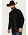 Image #2 - Moonshine Spirit&reg; Men's Embroidered Long Sleeve Snap Western Shirt, Black, hi-res