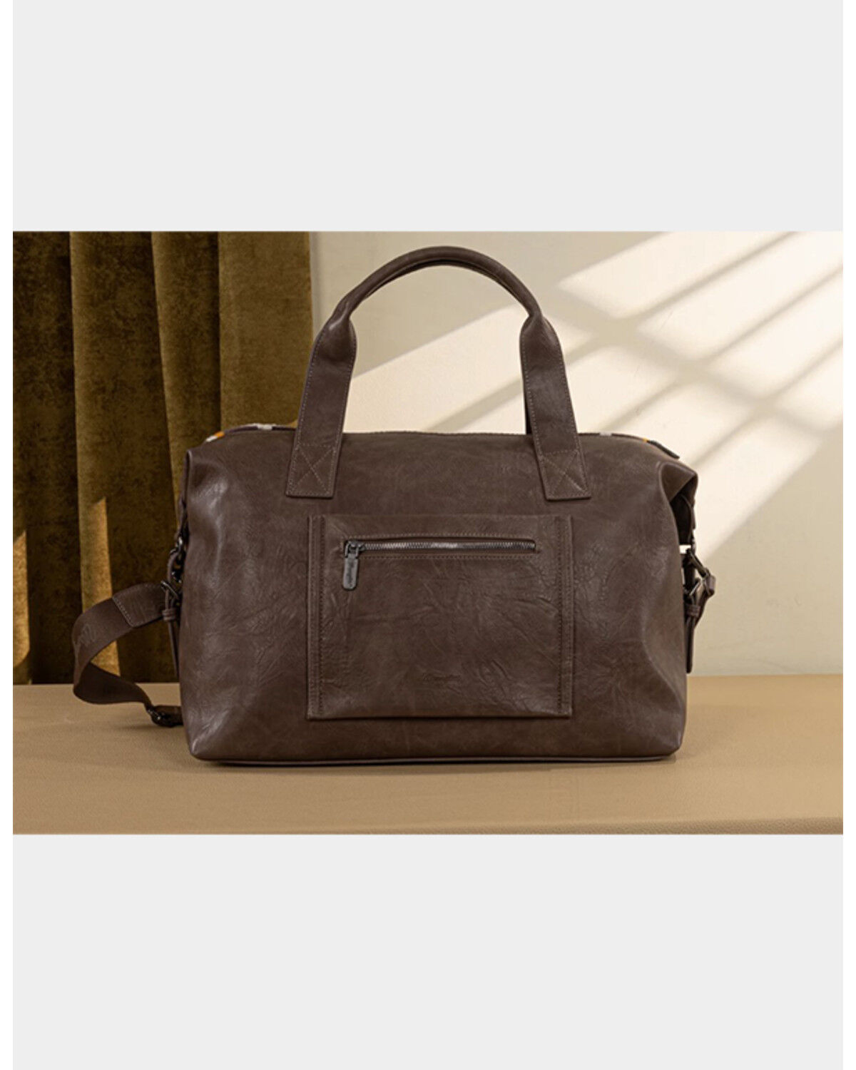 Image #4 - Wrangler Southwestern Print Duffle Bag, Coffee, hi-res