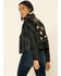 Image #1 - Mauritius Women's Christy Scatter Star Leather Jacket, Black, hi-res