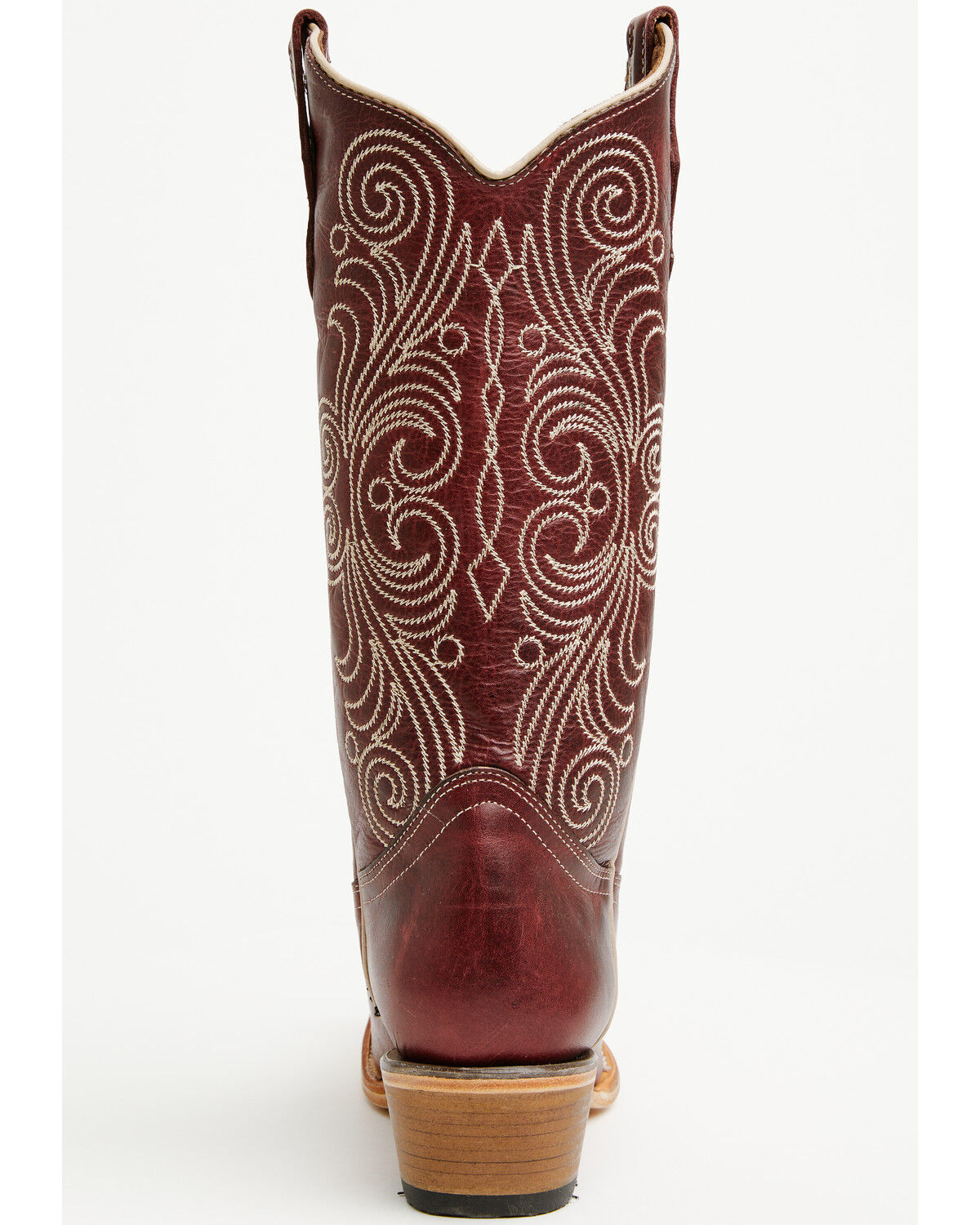 Image #5 - Circle G Women's Spiral Embroidered Tall Western Boots - Snip Toe, Wine, hi-res