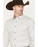 Image #2 - Cody James Men's NFR Geo Print Long Sleeve Button-Down Stretch Western Shirt - Tall, White, hi-res