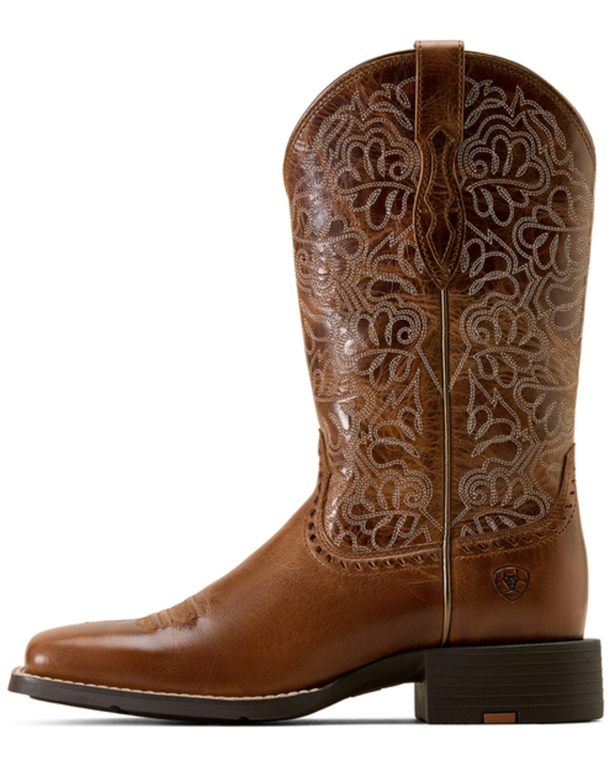 Image #2 - Ariat Women's Round Up Remuda Performance Western Boots - Broad Square Toe, Tan, hi-res