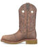 Image #3 - Double H Men's 11" Wide Square Composite Western Work Boots, Brown, hi-res