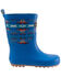 Image #2 - Pendleton Boys' Pilot Rock Mid Rain Boots - Round Toe, Blue, hi-res