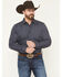 Image #1 - Gibson Trading Co Men's Zig Zag Geo Print Long Sleeve Button-Down Western Shirt, Navy, hi-res