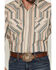Image #3 - Ely Walker Men's Striped Short Sleeve Pearl Snap Western Shirt, Cream, hi-res