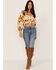 Image #2 - Talisman Women's Malicon Floral Print Puff Sleeve Crop Top, Multi, hi-res