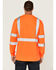 Image #4 - Hawx Men's Hi-Vis Reflective Long Sleeve Work T-Shirt - Big , Orange, hi-res