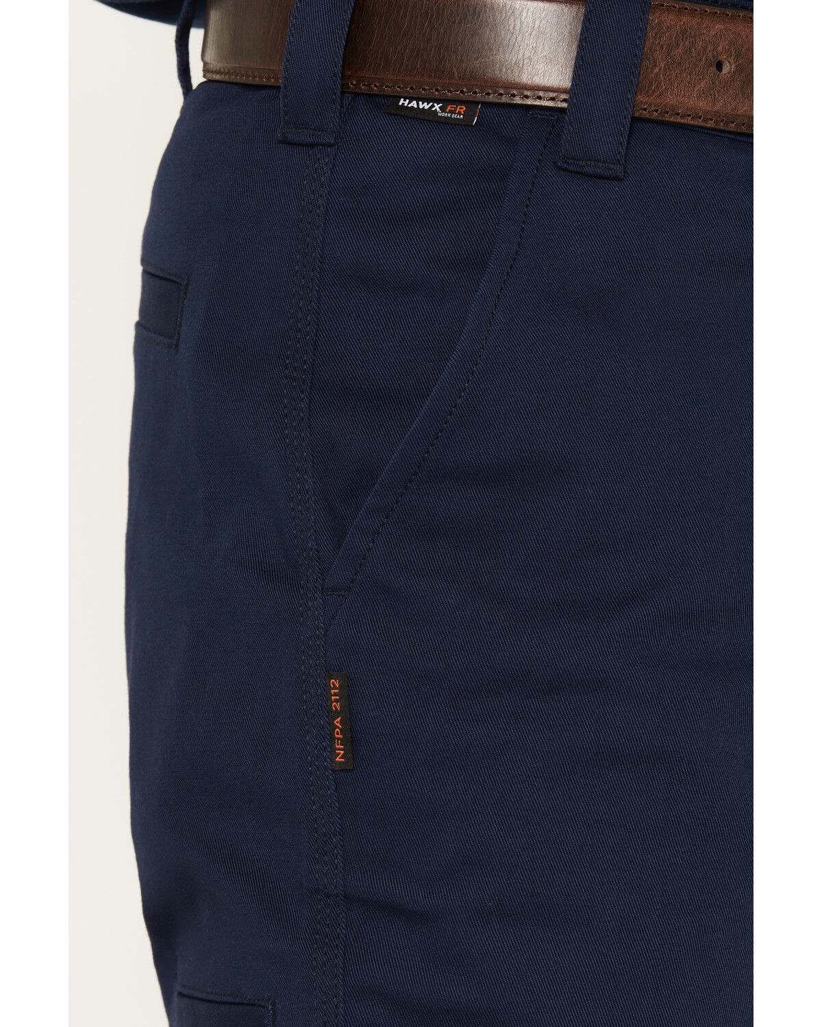 Image #2 - Hawx Men's FR Milwaukee Solid Straight Work Pants, Navy, hi-res