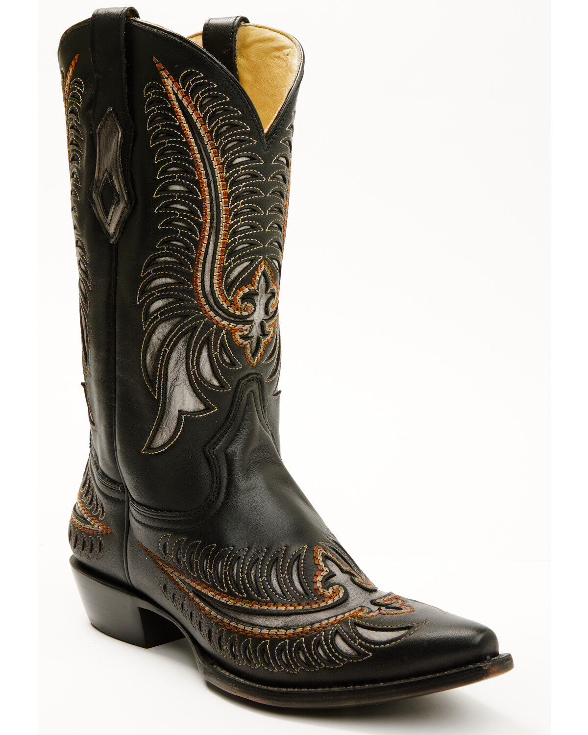 Corral Men's Inlay Western Boots - Snip Toe, Black, hi-res