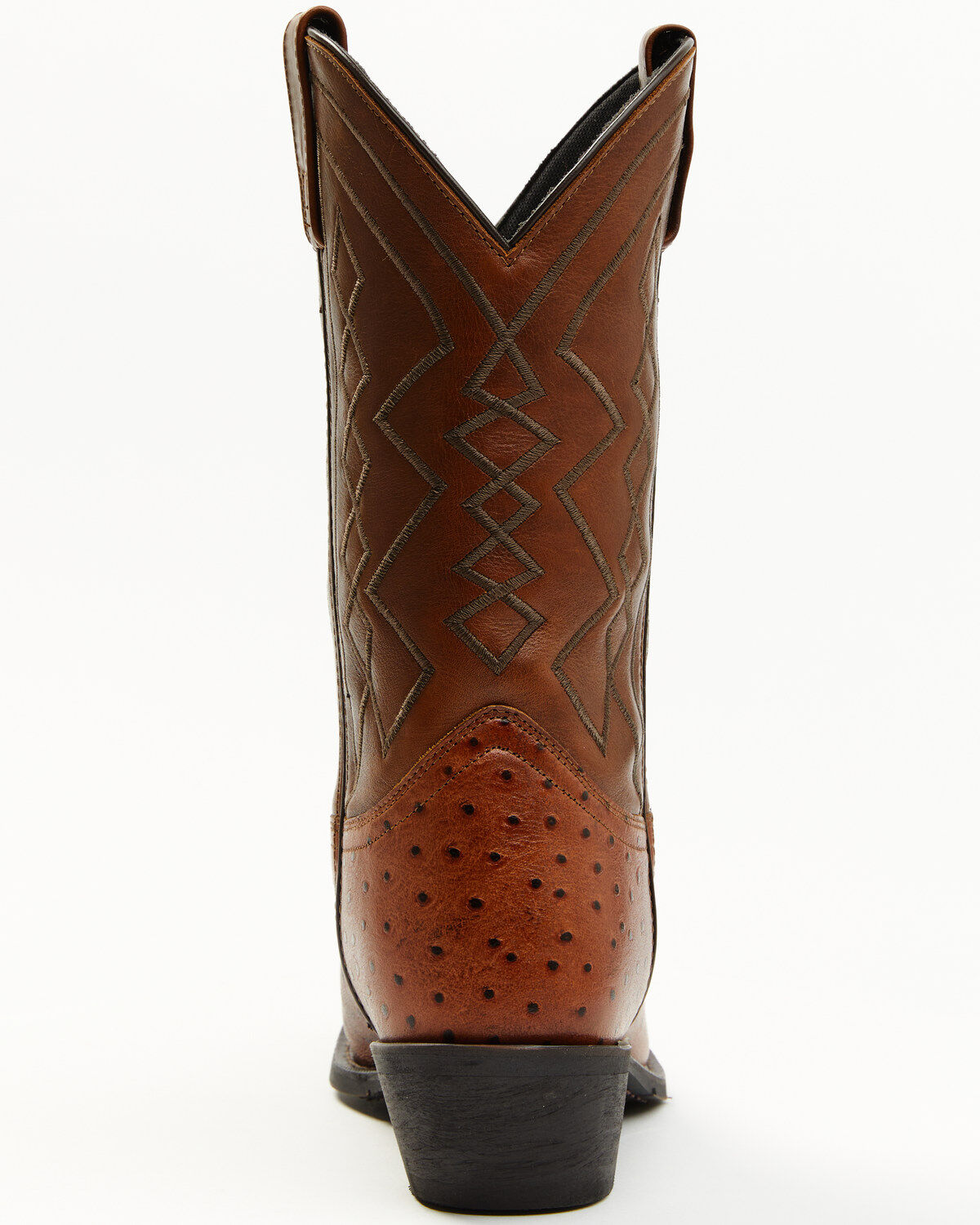 Image #5 - Laredo Men's Ostrich Print Performance Western Boots - Round Toe, Tan, hi-res