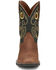 Image #4 - Justin Boys' Bowline Junior Western Boots - Broad Square Toe, Green/brown, hi-res