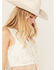 Image #2 - Shyanne Women's Embroidered Eyelet Fringe Vest , White, hi-res