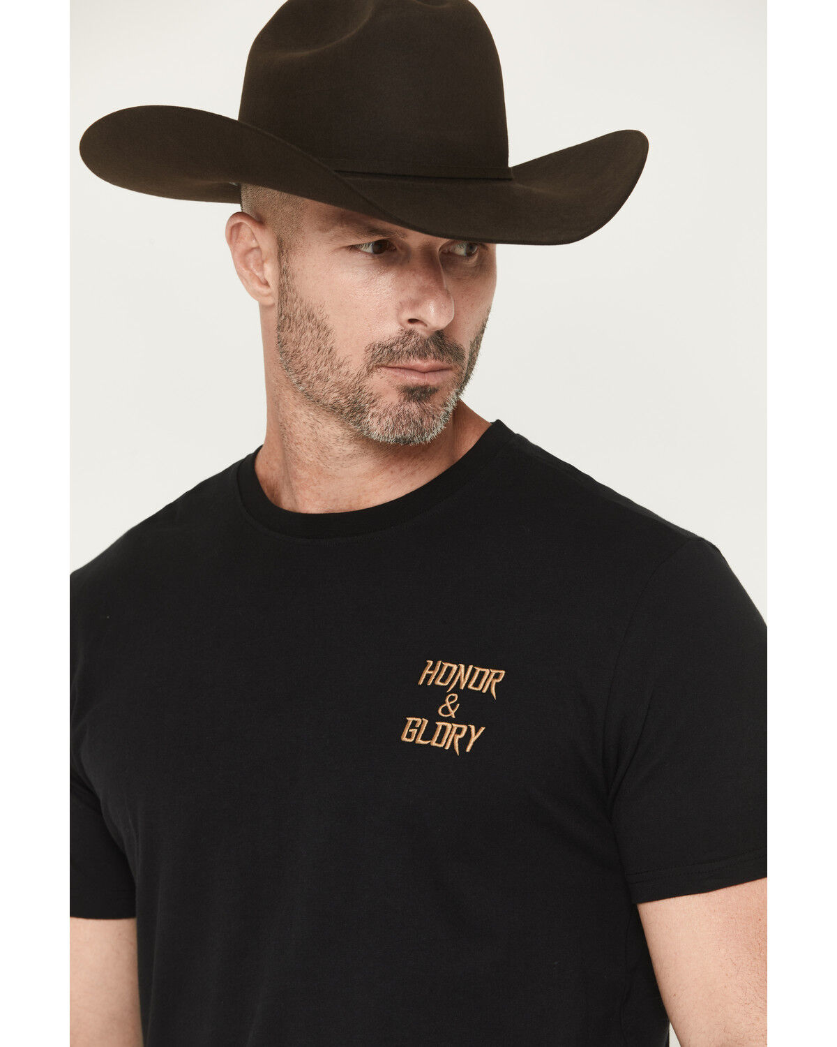 Image #3 - Cody James Men's Honor and Glory Eagle Embroidered Short Sleeve Graphic T-Shirt, Black, hi-res