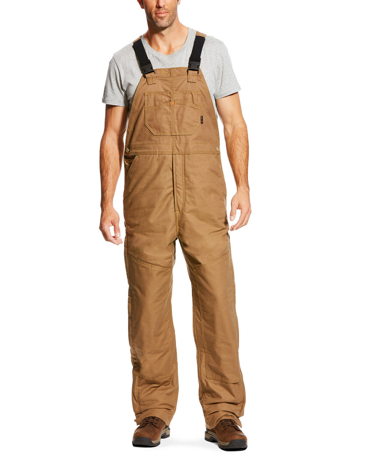 Image #1 - Ariat Men's FR Insulated Bib 2.0 Overalls - Big, Beige/khaki, hi-res