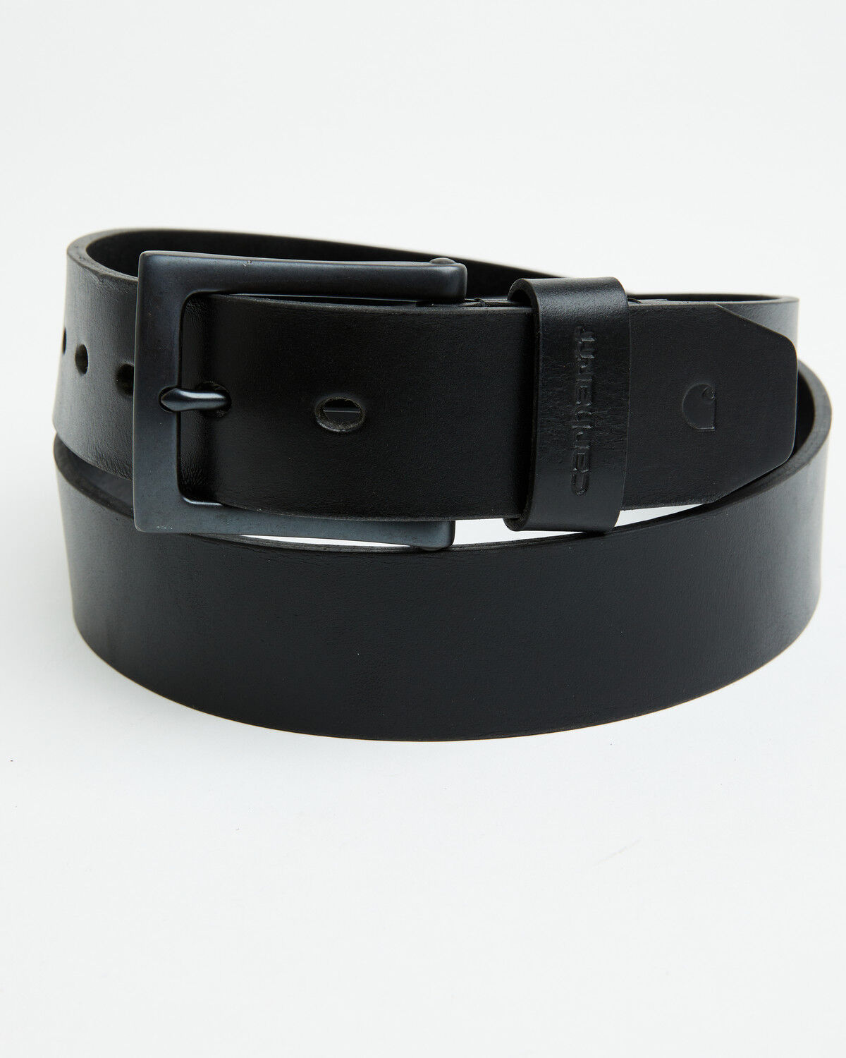 Image #1 - Carhartt Men's Anvil Leather Basic Belt, Black, hi-res