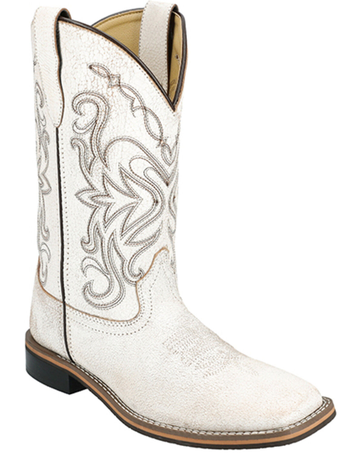 Smoky Mountain Women's Georgia Western Boots - Broad Square Toe, White, hi-res