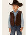 Image #1 - Scully Kid's Boar Suede Vest, Espresso, hi-res