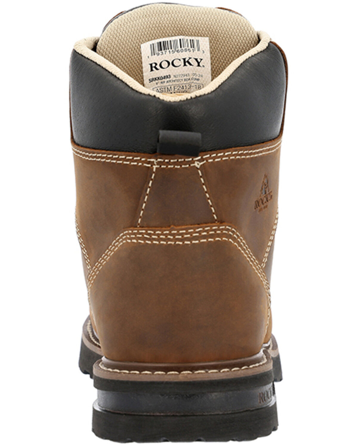 Image #5 - Rocky Men's 6" Grindstone XTR BOA&reg; Work Boots - Soft Toe, Russett, hi-res