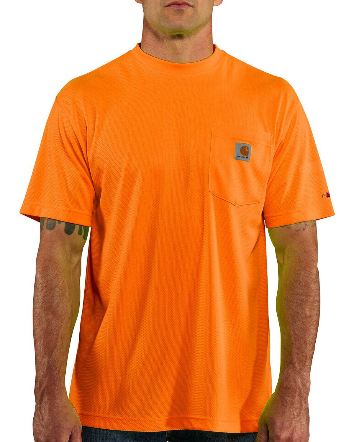 Image #1 - Carhartt Men's Solid Color-Enhanced Short Sleeve T-Shirt - Big & Tall, Orange, hi-res