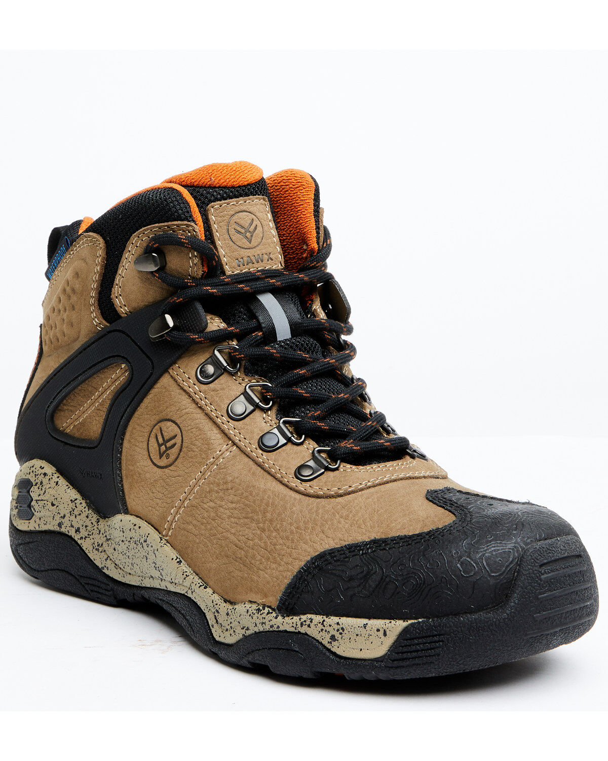 Hawx Men's 5" Talon 2 Deep Taupe Waterproof Lace-Up Hiking Work Boots - Soft Toe, Taupe, hi-res
