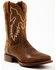 Image #1 - Dan Post Men's Stitched Western Performance Boots - Broad Square Toe, Tan, hi-res