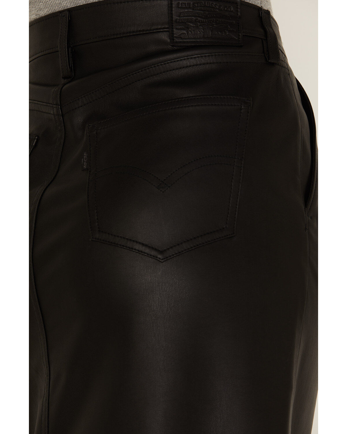 Image #4 - Levi's Premium Women's Faux Leather Icon Pencil Skirt, Black, hi-res