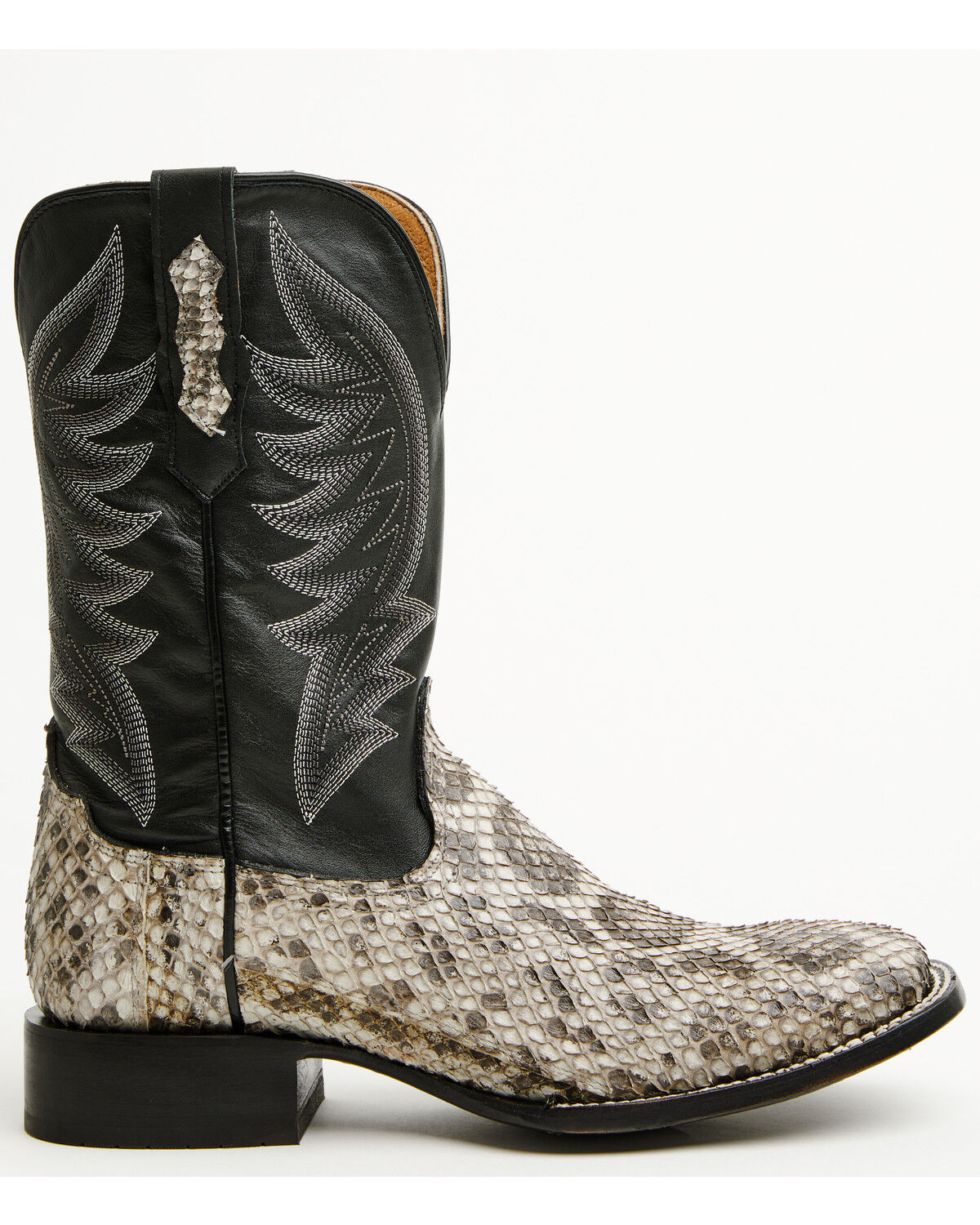 Image #2 - Cody James Men's Exotic Anaconda Western Boots - Broad Square Toe, Black, hi-res