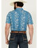 Image #4 - Gibson Men's Hayes Abstract Paisley Print Short Sleeve Snap Western Shirt, Light Blue, hi-res