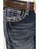 Image #4 - Grace in LA Girls' Medium Wash Mid Rise Floral Fleur de Lis Bootcut Jeans, Medium Wash, hi-res