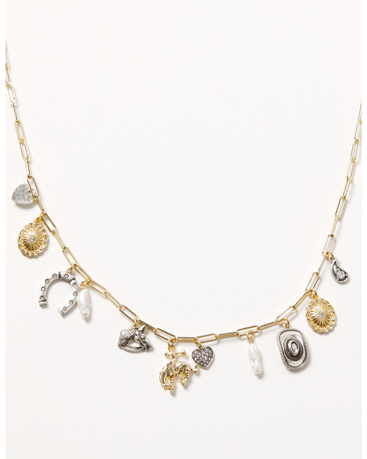 Image #1 - Shyanne Women's Western Muse Cowgirl Charm Necklace, Gold, hi-res