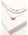 Image #1 - Shyanne Women's Stone Statement Layered Necklace , Pink, hi-res