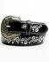 Image #1 - Shyanne Women's Floral Embroidered Crystal Belt, Black, hi-res