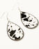 Image #2 - Shyanne Women's Teardrop Cow Hair-On Earrings, Silver, hi-res