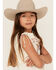 Image #2 - Shyanne Girls' Cowgirl State Fringe Sleeve Tie-Front Tee, Off White, hi-res