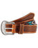 Image #1 - Justin Men's Sierra Sunrise Leather Belt, Brown, hi-res