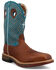 Image #1 - Twisted X Men's Pull-On Work Boots - Alloy Toe , Turquoise, hi-res