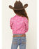 Image #4 - Cowgirl Hardware Girls' Bandana Paisley Print Long Sleeve Snap Stretch Western Shirt, Pink, hi-res