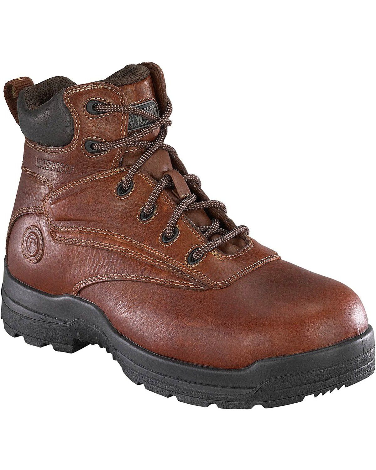 Image #1 - Rockport Women's More Energy Deer Tan 6" Lace-Up Work Boots - Composite Toe, Brown, hi-res