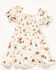 Image #1 - Shyanne Toddler Girls' Floral Print Short Sleeve Dress, Oatmeal, hi-res