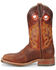 Image #3 - Double H Men's Roper Buckaroo Western Boots - Broad Square Toe, Brown, hi-res