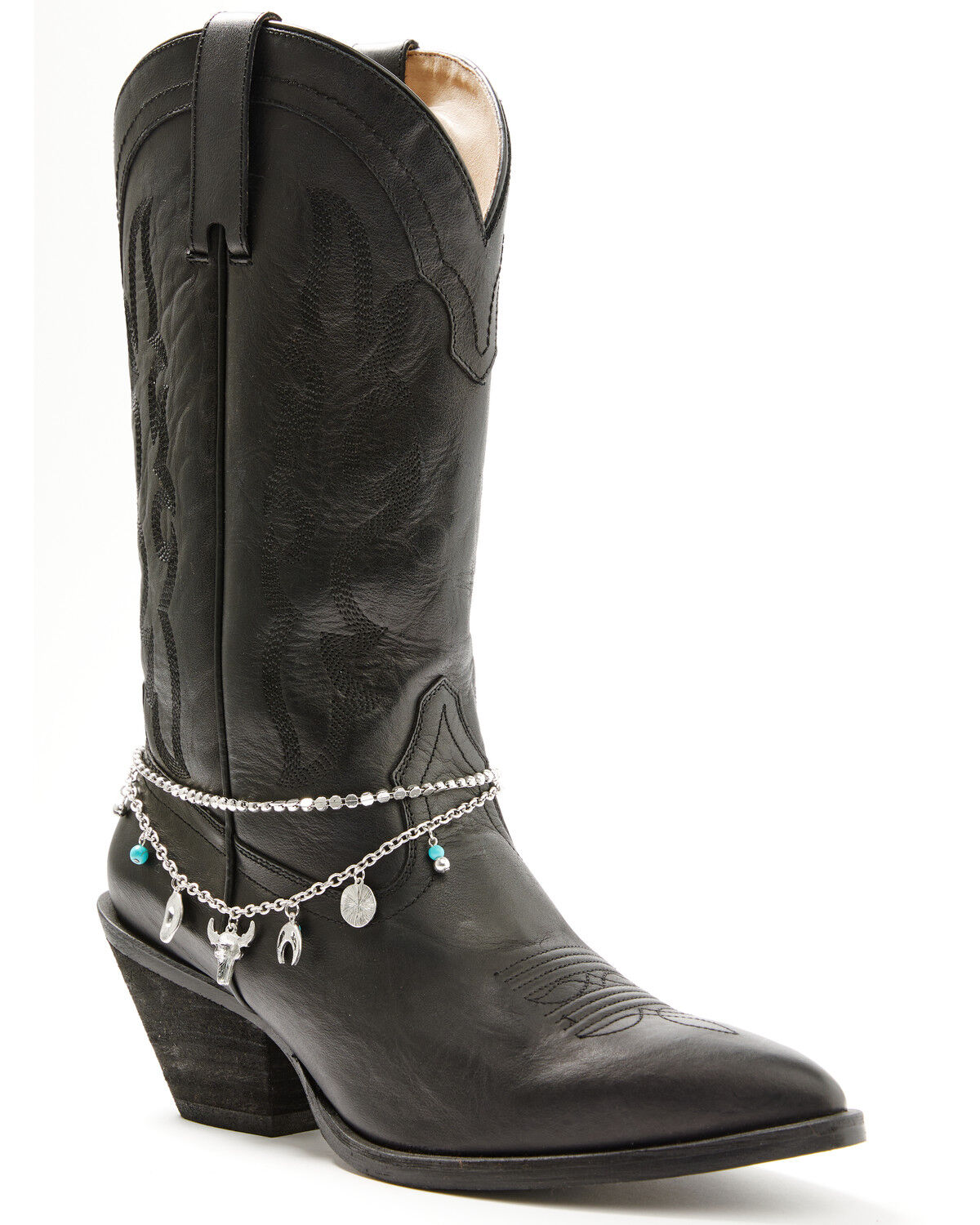 Shyanne Women's Charmed Boot Bracelet, Silver, hi-res