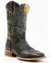 Image #1 - Corral Men's Exotic Ostrich Barbed Wire Western Boots - Broad Square Toe , Black, hi-res