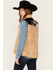 Image #4 - STS Ranchwear by Carroll Women's Quilted Cowhide Leather Zip Up Vest, Cream, hi-res