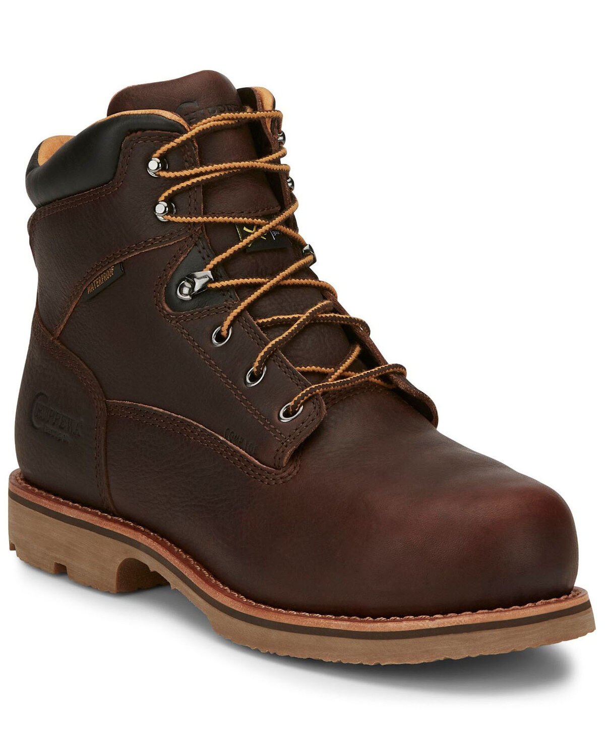 Chippewa Men's Serious Plus Waterproof Work Boots - Composite Toe, Brown, hi-res